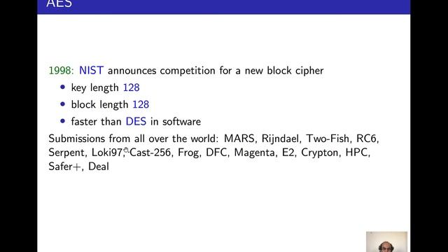 Block Ciphers and KR Security: 2DES, Meet-in-Middle-Attack, 3DES, AES смотреть онлайн