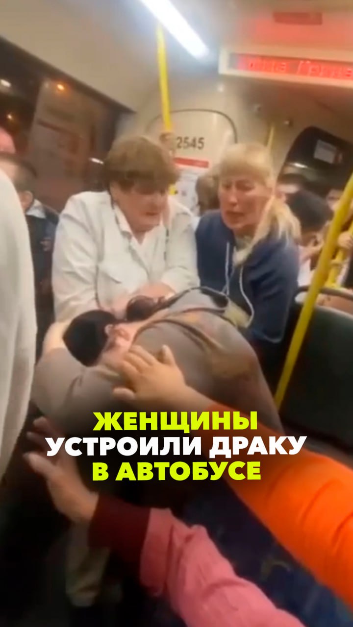 «Она больная!»: женщина оттаскала за волосы пассажирку автобуса, за то что та начала толкаться