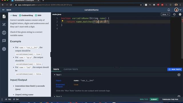 "Variable Name" - Codesignal #27 - JAVA Solution смотреть онлайн