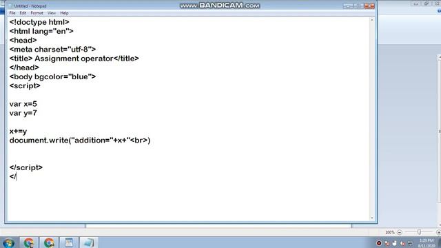 Javascript assignment operator | Assignment operator in JavaScript language | java script