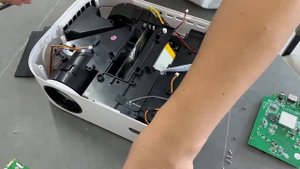 BYINTEK K45 motherboard, LCD, power board, fan, lens, LED, focus motor, speaker, Disassembly video.