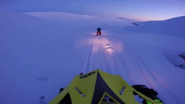2015.02.06 часть7 2 Хибины первая горная каталка на снегоходе смотреть онлайн
