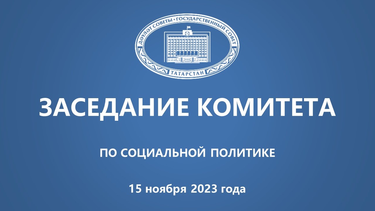15.11.2023 Заседание Комитета ГС РТ по социальной политике