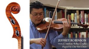 Jeffrey Robinson "Maggini" viola 1983 / Che-Yen Chen / at the Metzler Violin Shop