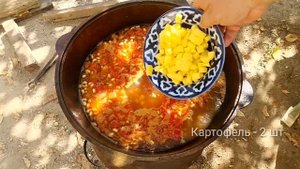 Готовлю вкусное блюдо на костре\ Машхурда по узбекски!!!