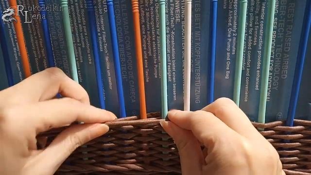 Короб для игрушек/узор ситцем/ручки для короба/плетение из газетных трубочек смотреть онлайн