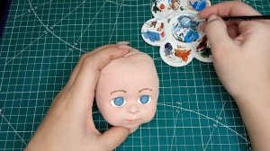 Кукольные глаза! Рисуем глаза кукле! Красивые глазки акриловыми красками!