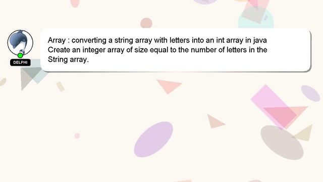 Array : converting a string array with letters into an int array in java смотреть онлайн