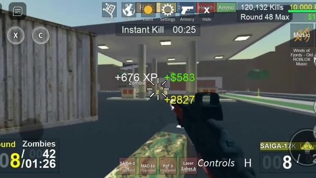 Maxed SAIGA-12K - Roblox Zombie Uprising смотреть онлайн