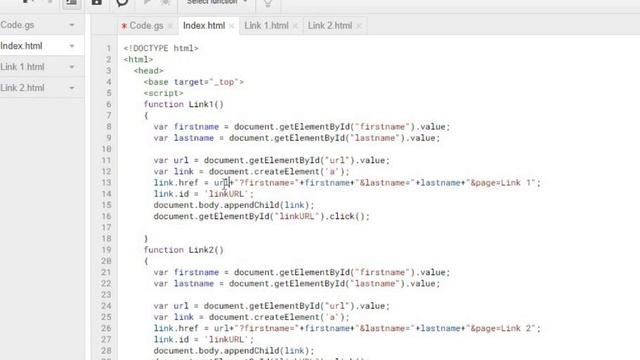 Link HTML Pages Using Google Apps Script Web App