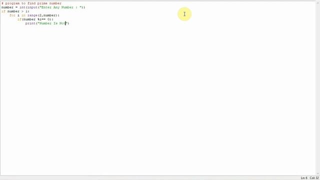 Python Tutorial : Program to print prime numbers : Python Tutorial