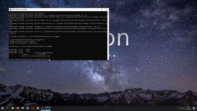 PYTHON DA .PY UZANTILI PROJEYİ .EXE YAPMAK!