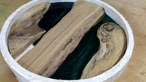 Силиконовая форма для заливки часов из дерева и эпоксидной смолы