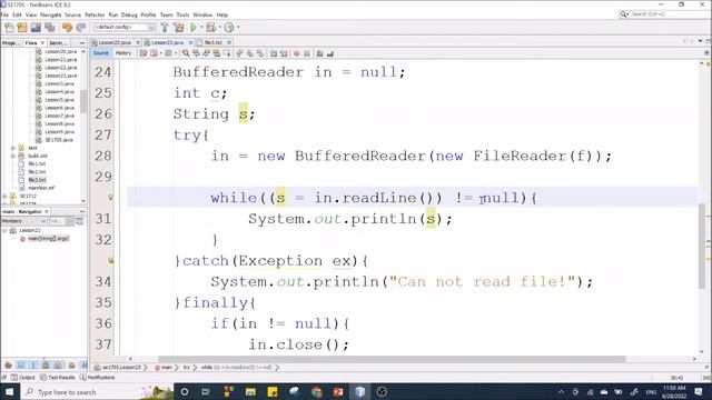 Java-SE1705: FileReader, FileWriter, BufferedReader, BufferedWriter, readLine смотреть онлайн