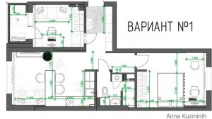 Презентация планировочного решения. Студия дизайна интерьера Анны Кузьминых "DE ZE"