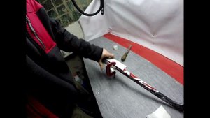 Ремонт хоккейной клюшки (палка, труба) внутренним способом.