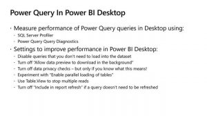 Performance tuning Power BI dataset refresh