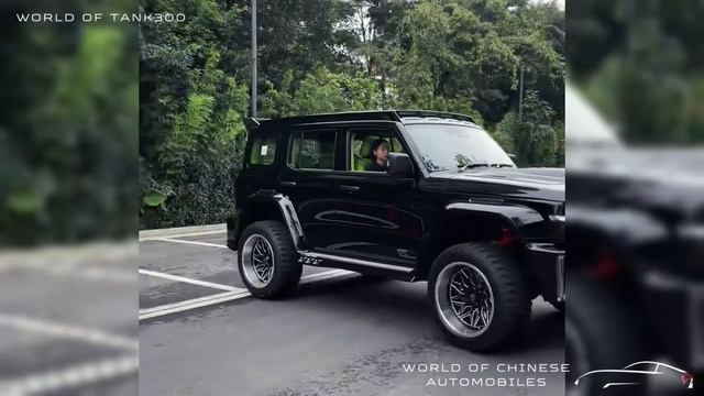 Tank 300 девушка водит черный автомобиль с зеленым салоном.#tank300 #исследоватьприроду