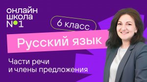 Части речи и члены предложения. Видеоурок 4. Русский язык 6 класс