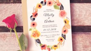 Photoshop CS6 Free Download – Watercolor Floral Wedding Invitation Template