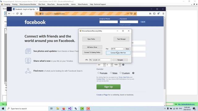 Connecting to a running instance of Firefox with Selenium 2020