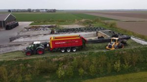 Beautiful Fendt 828 and Fendt 724 in action - first cut of grass in The Netherlands - 4K Dji Mini 2