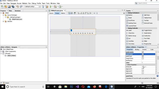 How to use Slider in java netbeans | using Slider in Java | Java Slider | Jslider |Slider java swin