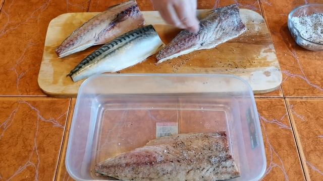 Скумбрия, сухая мариновка. Без уксуса.
