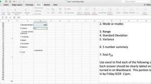 Sample of Excel Portion Test 1