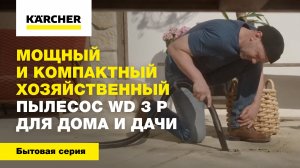 Мощный и компактный хозяйственный пылесос WD 3 P для дома и дачи