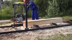 Бензиновая пилорама шинная БПШ 13л.с