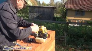 Триммер бензиновый (бензокоса) "Champion". Ремонт карбюратора своими руками (замена колпачка насоса