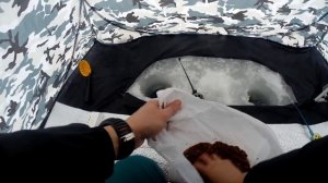 Ловля ЛЕЩА на ПОПЛАВОК Зимой  Подледная Рыбалка в Палатке