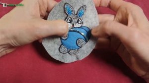 Пасхальный КРОЛИК | Брошь за вечер в подарок | Easter bunny - brooch handmade