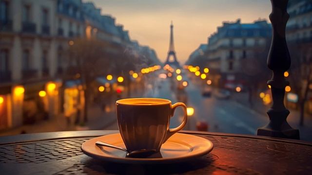 France at Night ☕ Romantic Accordion Romantic Jazz Cafe | ?? French Music