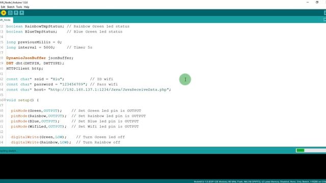 Monitoring and controlling led via NodeMcu and Java Application смотреть онлайн
