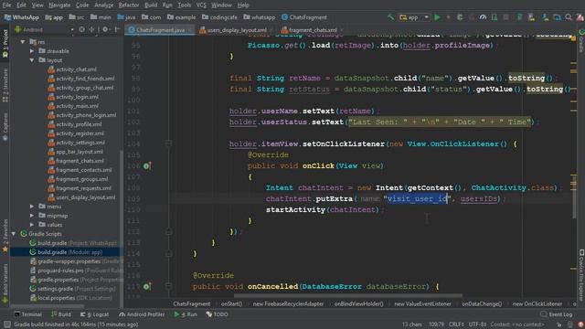 RecyclerView item Click Listener in Fragment with Firebase Recycler Adapter OnClick Tutorial 46