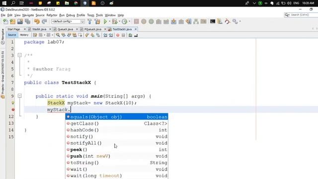 Stack with java implementation using array смотреть онлайн