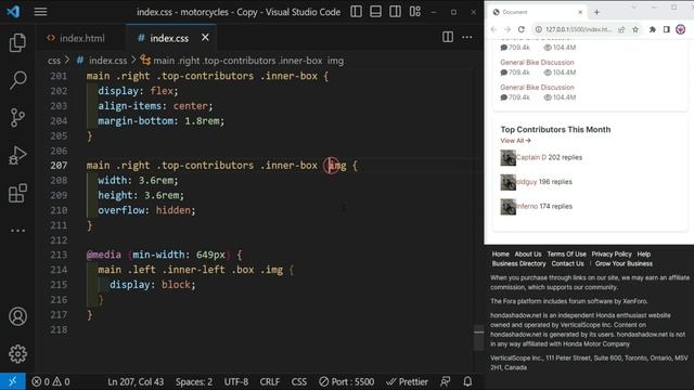 Building a Forum Website Step by Step HTML, CSS, and JavaScript Tutorial part  - 5