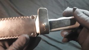 Тактические ножны из кожи,под крепление "молли".