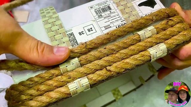 ?УВИДЕЛ В МАГАЗИНЕ И СДЕЛАЛ В 100 РАЗ ЛУЧШЕ?ИДЕИ ИЗ ДЖУТА?КОРЗИНА-ОРГАНАЙЗЕР СВОИМИ РУКАМИ.