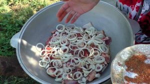 Домляма,Басма в казане/ Приготовление на костре/ Рецепты на бис от алены