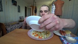 МУКБАНГ АСМР МАКАРОНЫ / СОСИСКИ ЖАРЕНЫЕ / ЯЙЦО  ВАРЕНОЕ / ИКРА КАБАЧКОВАЯ/ САЛАТ  ASMR Mukbang #439