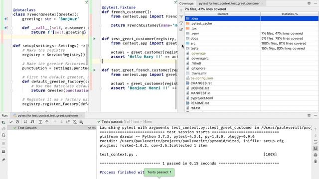 How to use the gutter to quickly spot missing tests in PyCharm смотреть онлайн