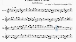 Violin Sheet Music: How to play Poirot Main Theme by Stan Sulzmann