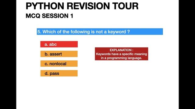 #1 Python Revision Tour | MCQ Practice Session | Term 1 | Class 12 (XII) CBSE Computer Science