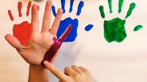 Учим цвета для самых маленьких Изучаем цвета на русском Пальчиковые краски Colors  Hands
