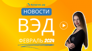 Новости ВЭД. Февраль 2024