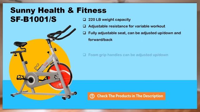 Sunny Health & Fitness Stationary Indoor Bike SF B1001S Review   Best Exercise Bike Under 300 смотреть онлайн