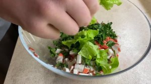 Salad with Korean carrots. Delicious!